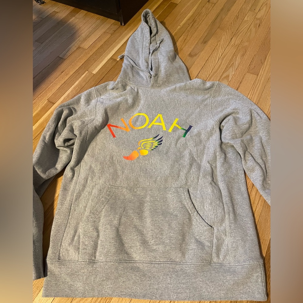 Noah Tri Color Winged Foot Hoodie. Size Medium. Gently Used.